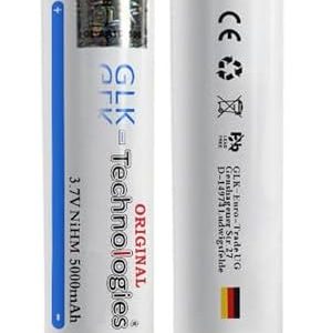 2X GLK-Technologies® Hochleistungs 5000 mAh 3,7V NiMH Flachkopf Akku für langlebige Energie im Alltag