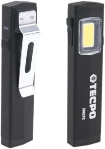 TECPO Mini LED Taschenlampe - 500 Lumen Werkstattleuchte mit langer Leuchtdauer für präzise Inspektionen