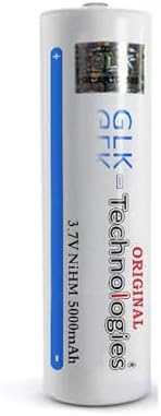 2X GLK-Technologies® Hochleistungs 5000 mAh 3,7V NiMH Flachkopf Akku für langlebige Energie im Alltag