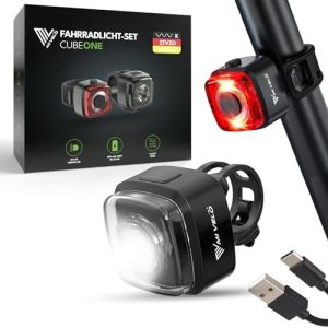 MIVELO Fahrradlicht Set – StVZO zugelassen, USB-aufladbar & 100% wasserdicht für sicheres Fahren bei Nacht
