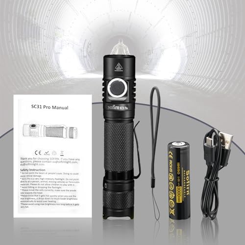 Sofirn SC31 Pro Taschenlampe 2000 Lumen Wiederaufladbar Wasserdicht für Outdoor Abenteuer