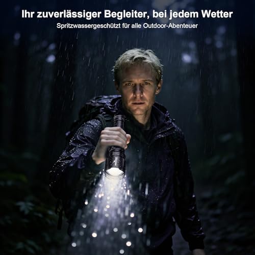 Shadowhawk 2-in-1 LED/UV Taschenlampe – 500000 Lumen ultrahelle, aufladbare Lampe mit Dual-Switch für Camping und Outdoo