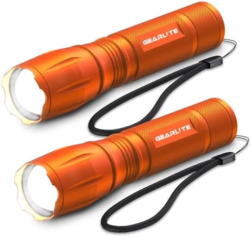 GEARLITE LED Taschenlampe 2000 Lumen - Extrem hell, 5 Modi, IP65 wasserdicht für Camping und Outdoor Abenteuer