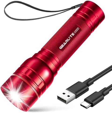 GEARLITE LED Taschenlampe 2000 Lumen – Extrem hell & zoombar, ideal für Camping, Angeln und Notfälle!