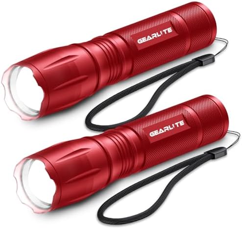 GEARLITE LED Taschenlampe 2000 Lumen - Extrem hell, 5 Modi, IP65 wasserdicht für Camping und Outdoor Abenteuer