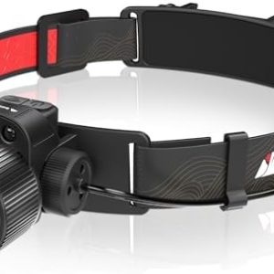 LED Stirnlampe 5000LM von - Wiederaufladbar, IP68 Wasserdicht, Fokussierbar & Leicht für Camping Abenteuer