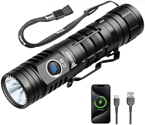 WUBEN C2 LED Taschenlampe 2000 Lumen USB Aufladbar, IP68 Wasserdicht für Camping & Notfälle