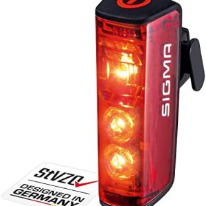 SIGMA Blaze | Akkubetriebenes LED Fahrradrücklicht mit Bremslicht | StVZO zugelassen für sicheres Fahren
