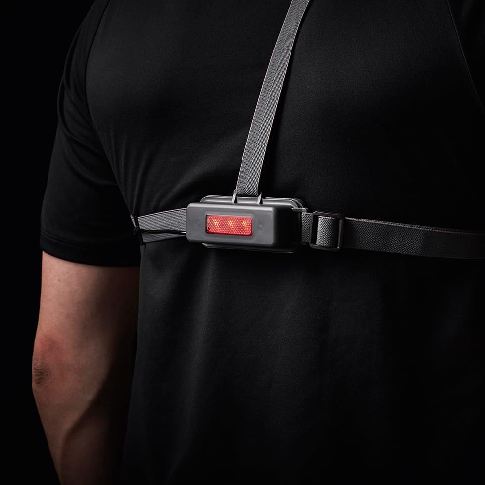 MeLiTec LED Joggingleuchte HL19 - Lauflampe mit Brust Rücklicht für sicheres Joggen bei Nacht
