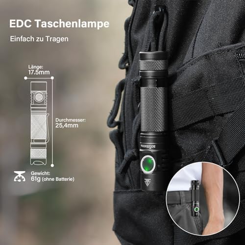 Sofirn SC31 Pro Taschenlampe 2000 Lumen Wiederaufladbar Wasserdicht für Outdoor Abenteuer