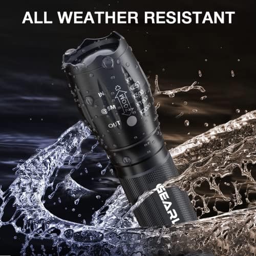 GEARLITE LED Taschenlampe 2000 Lumen - Extrem hell, 5 Modi, IP65 wasserdicht für Camping und Outdoor Abenteuer