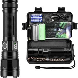 XHM 70.2 LED Taschenlampe – 500000 Lumen USB Aufladbar & IP67 Wasserdicht, Ideal für Outdoor Abenteuer