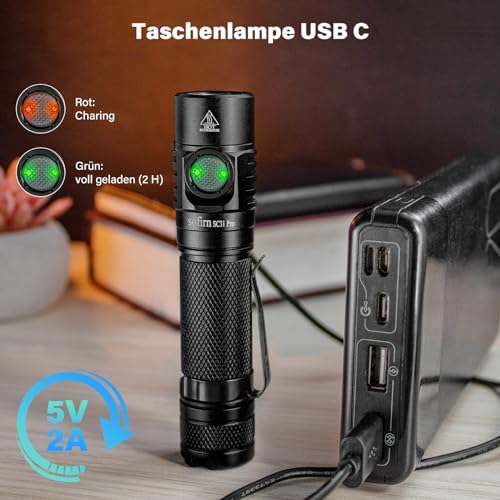 Sofirn SC31 Pro Taschenlampe 2000 Lumen Wiederaufladbar Wasserdicht für Outdoor Abenteuer