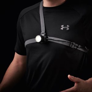 MeLiTec LED Joggingleuchte HL19 - Lauflampe mit Brust Rücklicht für sicheres Joggen bei Nacht