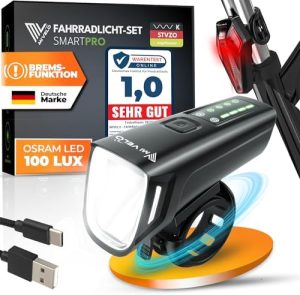 MIVELO Fahrradlicht Set – StVZO zugelassene, wasserdichte LED Beleuchtung für sicheres Fahren bei Nacht