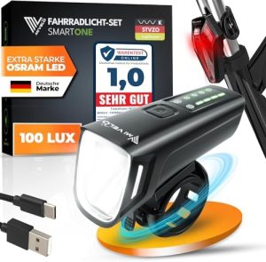 MIVELO Fahrradlicht Set – USB aufladbare, wasserdichte Fahrradbeleuchtung für sicheres Fahren bei Nacht
