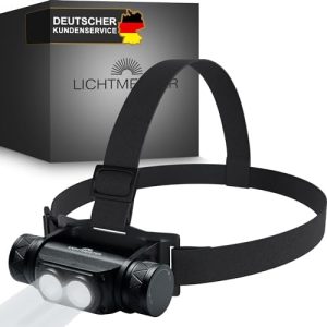 LICHTMEISTER® LED Stirnlampe 1000 Lumen - wiederaufladbar & extrem hell für Outdoor-Abenteuer
